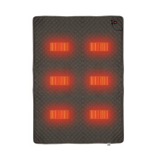 Double Heated Sleeping Bag Liner USB Heating Pad 4 Heating Zones Portable Heated Blanket 180x150 cm Cold Weather Outdoor
