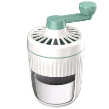 Manual Ice Crusher for Snow Cones BPA  Hand Crank Ice Shaver with Ice Tray Green