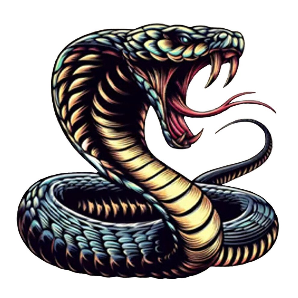 Snake Car Decal Waterproof Vinyl Cobra Sticker With Aggressive Design For Bumper, Window, Laptop 9119770655011