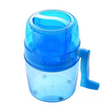Manual Ice Crusher with Hand Crank for Quick Ice Crushing and DIY Frozen Drinks, Blue