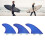 3PCS Surfbrett Thruster Flossen Fiberglas Fishtail 11