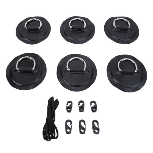 D-Ring-Patch-Kit aus Edelstahl, PVC-D-Ringe für