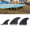 3PCS Paddleboard Fin Set Honeycomb Fiberglas 12
