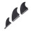 3PCS Paddleboard Fin Set Honeycomb Fiberglas 3
