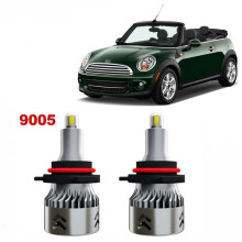 Lâmpadas automotivas de baixo consumo de energia, 2 unidades, super brilhantes, 9600 lúmens, em alumínio cinza, lâmpadas LED de alto brilho para
