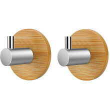 Dekorative Bambus-Edelstahlhaken, klassische Klebe-Wandhaken für elegante Wohnlösungen