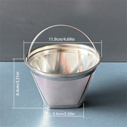Permanent Cone Coffee Filter 304 Stainless Steel Fine Mesh-L 1