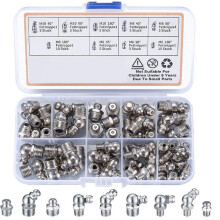 Grease Needle Dispenser Set, 60Piece Fitting Kit For Supplying Lubricant To HardToReach Grease Points