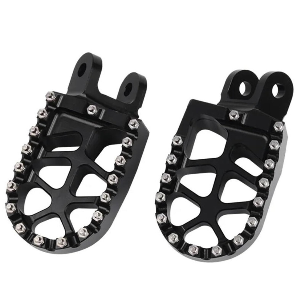 Aluminum Alloy Motorcycle Foot Pegs For Honda Xr250 Xr400 Crm250 Off Road Bikes Black 9426802797985
