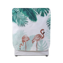 Waterproof Front Load Washing Machine Cover with UV Sunscreen Shield, Tropical Flamingos 57kg