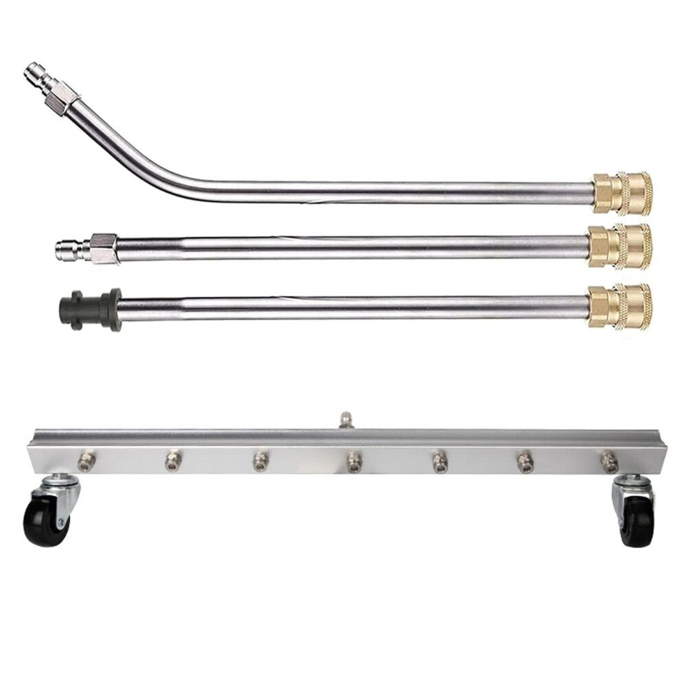 25.5 Inch Pressure Washer Undercarriage Cleaner, Dualfunction Car Underbody Wash Water Broom With 3 Extension Wands 9001264896065
