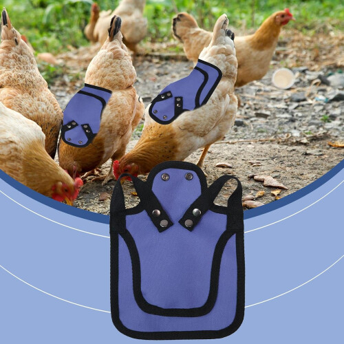 Chicken Saddle for Hens Adjustable Straps Wing Back Protector Poultry Coop Purple Color 1