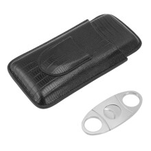 Cigar Cases With Cutter, Travel Size Cigar Accessories That Offer Clear Grain And High Abrasion Resistance