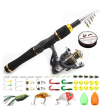 Fishing Rod and Reel Combo, Compact Carbon Fiber Sea Fishing Set with Foldable Design and Ceramic Guides