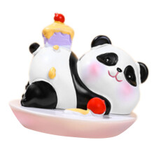 Cartoon Cream Cake Dier Miniatuur Sculptuur Harsen Bureau-panda