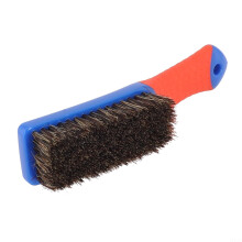 Car Interior Cleaning Brush with 7 Row Nylon Bristles for Seats and Roof – Ergonomic Grip Black