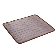 Pet Cooling Pad for Dogs and Cats, Portable Washable Summer Cooling Mat, Foldable Bite-Proof for Cages and Beds, Coffee M
