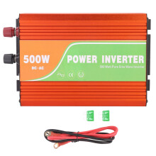DC til AC-omformer, 500 watt ren sinusbølgeomformer for husholdningsapparater, konverterer 12V til 110V med avansert LCD-skjerm og innebygd kjøling