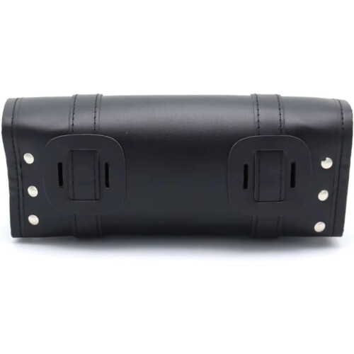 Waterproof PU Leather Motorcycle Handlebar Bag with Quick Access Buckle for Fork Mount 2