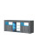 TV Unit 145cm Pulse - Dark Grey with Gloss Doors and LED Lights 9