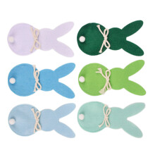 6 Stück Kaninchen-Bestecktaschen, Kaninchen-Utensilientasche-3