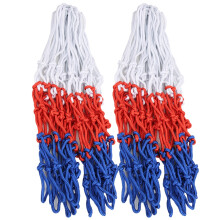 Rete di ricambio per canestro da basket, universale per canestri standard, la combinazione di colori rosso/bianco/blu aggiunge vivacità al tuo gioco.