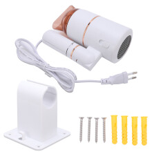 Supporto per asciugacapelli resistente all'umidità, porta cavo di alimentazione da parete con retro autoadesivo, facile da installare, materiale
