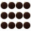 12 Pieces 6cm Flocking Christmas Decorations-pure coffee 1