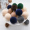12 Pieces 6cm Flocking Christmas Decorations-pure coffee 7