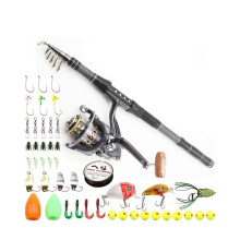 Telescopic Fishing Rod Kit with Reel Density Carbon Fiber for Sea Fishing 2.7m