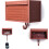 Wall Mounted Key Holder with Brick Texture, Decorative Garage Style, Multi Color Options, Stripe Black 3