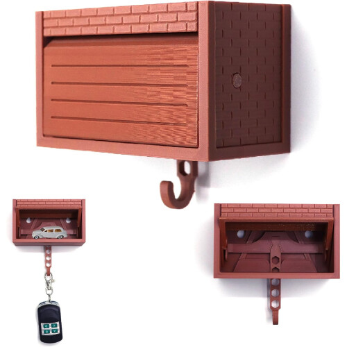 Wall Mounted Key Holder with Brick Texture, Decorative Garage Style, Multi Color Options, Stripe Black 2