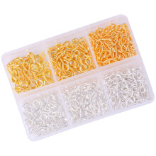 Ösen, Schraubösenstift, Schraubhaken, 3 Größen für-Gold Silber