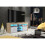 TV Unit 145cm Pulse - Oak & White Gloss Doors and LED Lights 7
