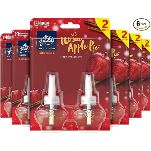 Glade 12 x Glade Electric Plug In Refill 20ml - Warm Apple Pie