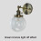 Φωτιστικό μπάνιου LED UltraLux, γυάλινο καπέλο Globe Amber, με διακόπτη on/off και αντισκωριακή 6