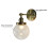 Φωτιστικό μπάνιου LED UltraLux, γυάλινο καπέλο Globe Amber, με διακόπτη on/off και αντισκωριακή 7