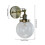 Φωτιστικό μπάνιου LED UltraLux, γυάλινο καπέλο Globe Amber, με διακόπτη on/off και αντισκωριακή 5