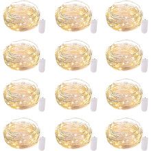 Energy-Efficient Starry Lights, Battery Operated LED String Lights for Indoor Outdoor Decor, Waterproof Flexible Silver Wire Lights with Easy Shaping