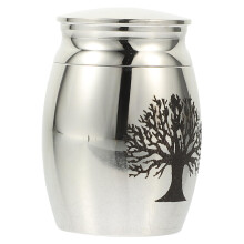 Small Simple Pet Cremation Urn for Dog and Cat Ashes, Portable Bone Ash Container with Lid, 4 Inch Memorial Keepsake