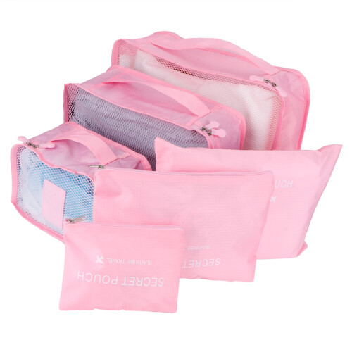 Organizer da viaggio in tessuto Oxford per uomo e donna, resistenti e impermeabili, con tasche a compressione.