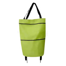 Borsa della spesa pieghevole con ruote, carrello della spesa portatile, uso multiuso per avventure interne ed esterne, carrello della spesa