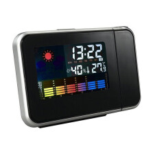 Weather Projection Clock with Smart Forecast, Temperature and Humidity Display, 251City Sunrise Sunset