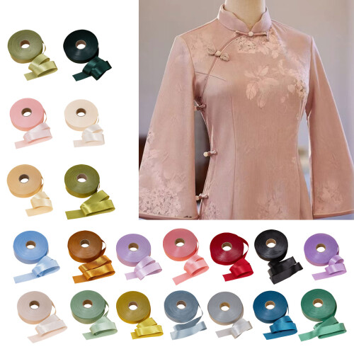 Satin-Schrägband, breites Schrägband, Bandbindung,-Stil 4 2