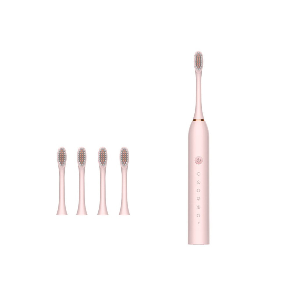 Travel Toothbrush, Sonic Electric Toothbrush, Rechargeable, Advanced Sonic Technology, 6 Cleaning Modes, Automatic Timer, 4 Replacement Brush Heads, 4