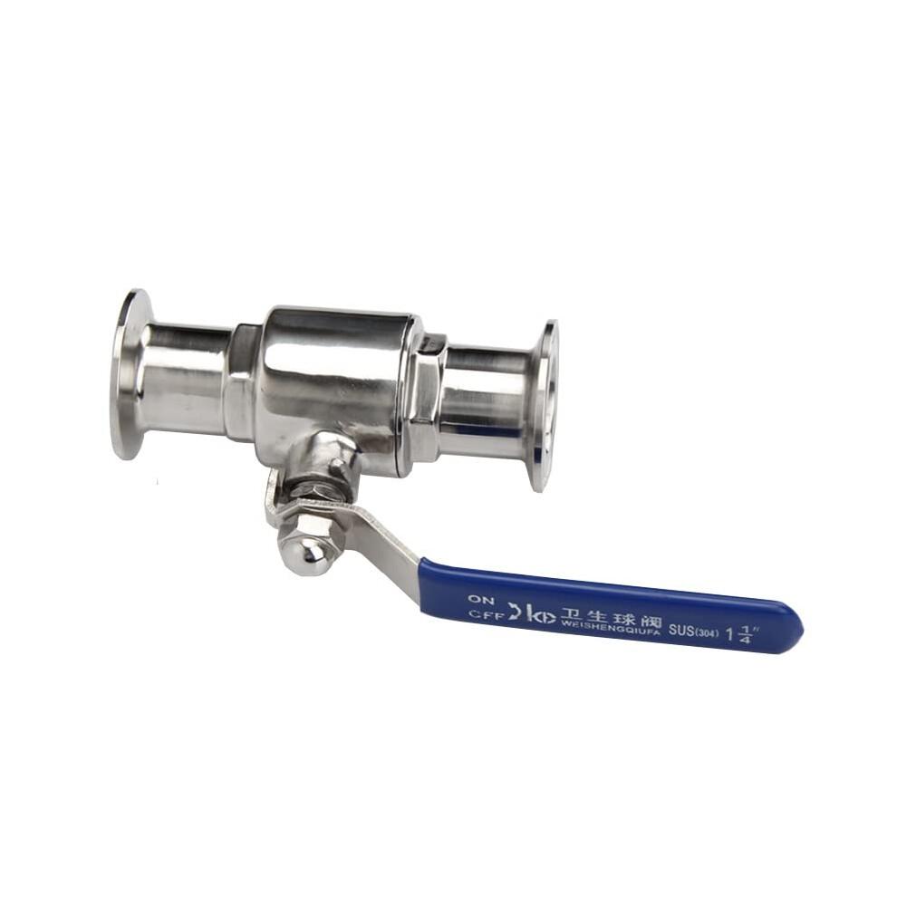 Sanitary Tri Clamp 2 Way Ball Valve Sus304 For Homebrew And Dairy, Quick Flow Control, 3/4'2' 9001264903169