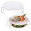 2PCS Foldable Microwave Plate Stacker with Handle, Dual Layer Heating Tray for Two Dishes 1
