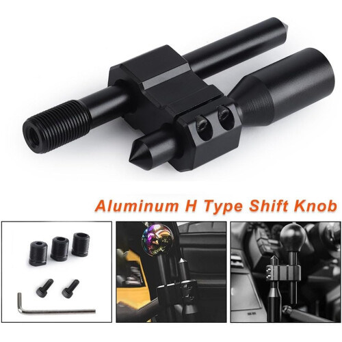 Gear Shift Knob Extender Adjustable Height Aluminum Rotatable Offset Shifter Extension M12*1.25 2