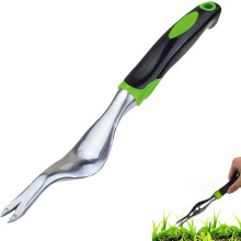Désherbeur manuel robuste, outil de jardin neutre en carbone avec poignée ergonomique, construction en alliage d'aluminium pour une extraction