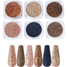 Polvere per unghie olografica per una miscelazione creativa dei colori, glitter camaleonte 3D ultra sottile che esalta le tue nail art, colori misti,